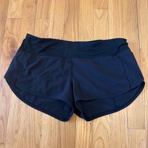 Black Lululemon Speed Up Shorts (read description regarding sizing)
